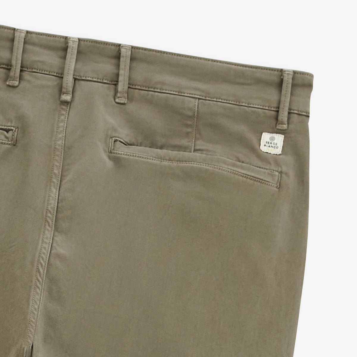 Chino 751 en coton stretch coupe droite vert militaire SBPLAY