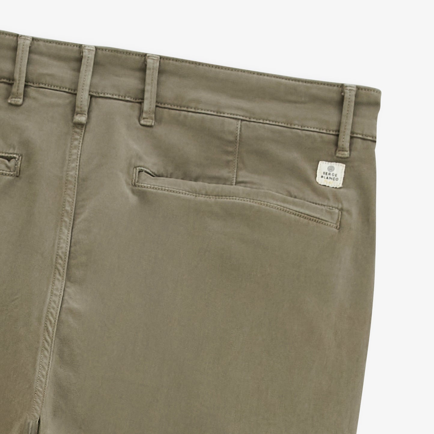 Chino 751 en coton stretch coupe droite vert militaire SBPLAY