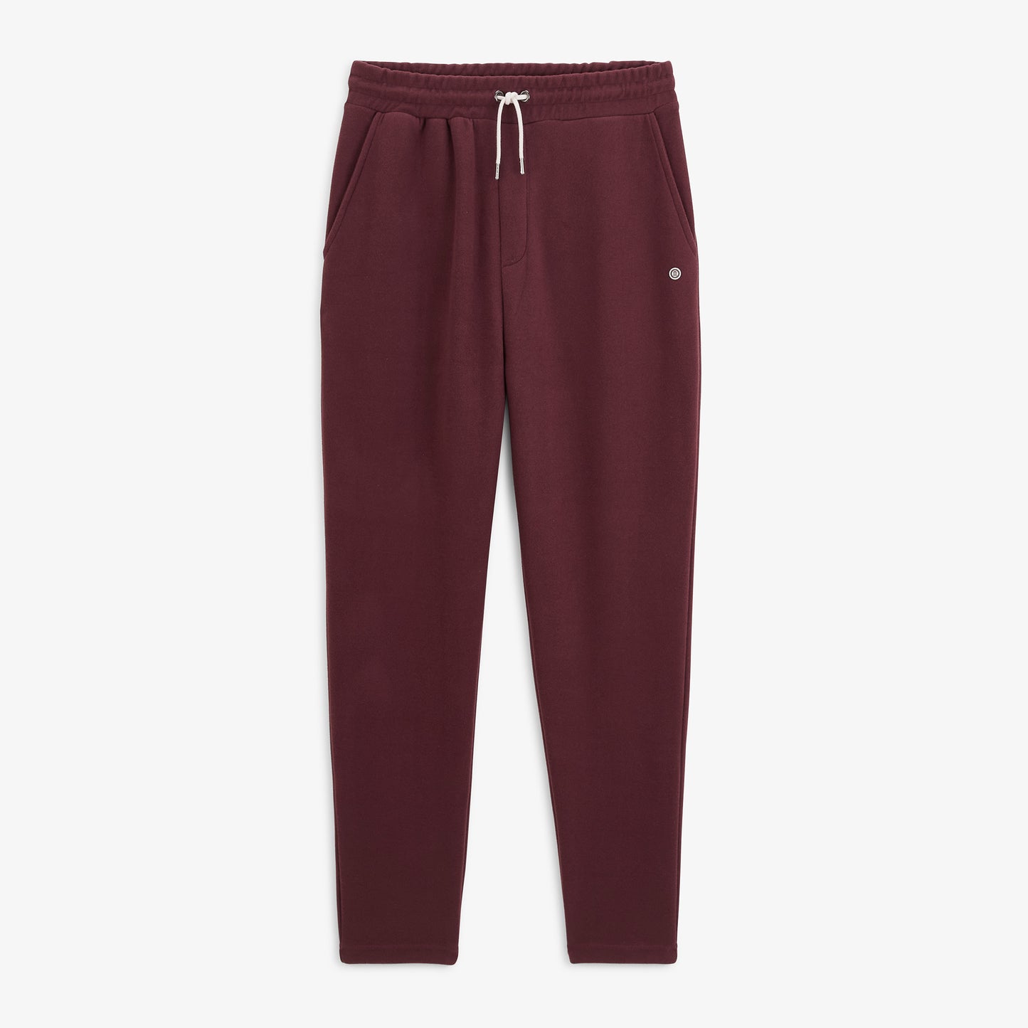 Jogging Paolo en molleton French Rib rouge vigne