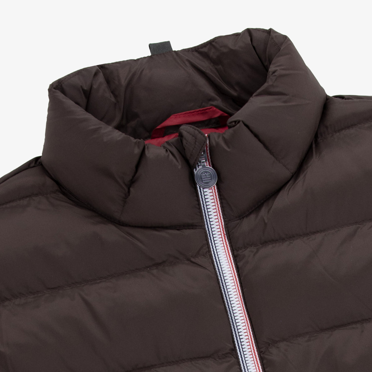 Doudoune manches longues homme col montant marron brownie Piumino
