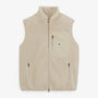 Ivory white sleeveless fleece jacket Montreal