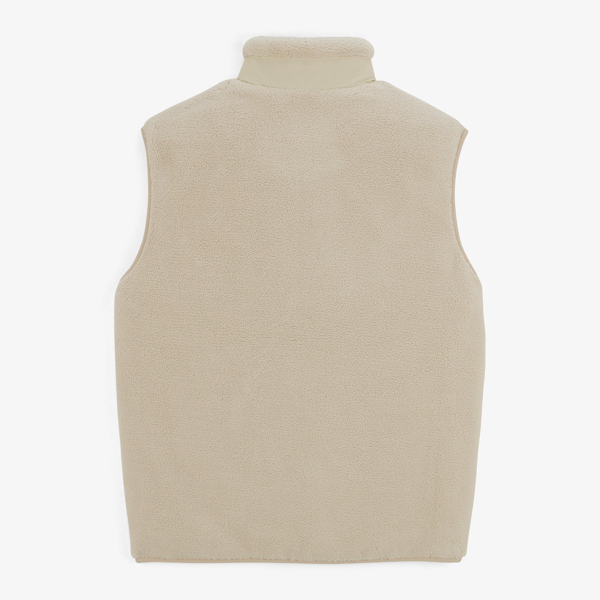 Ivory white sleeveless fleece jacket Montreal