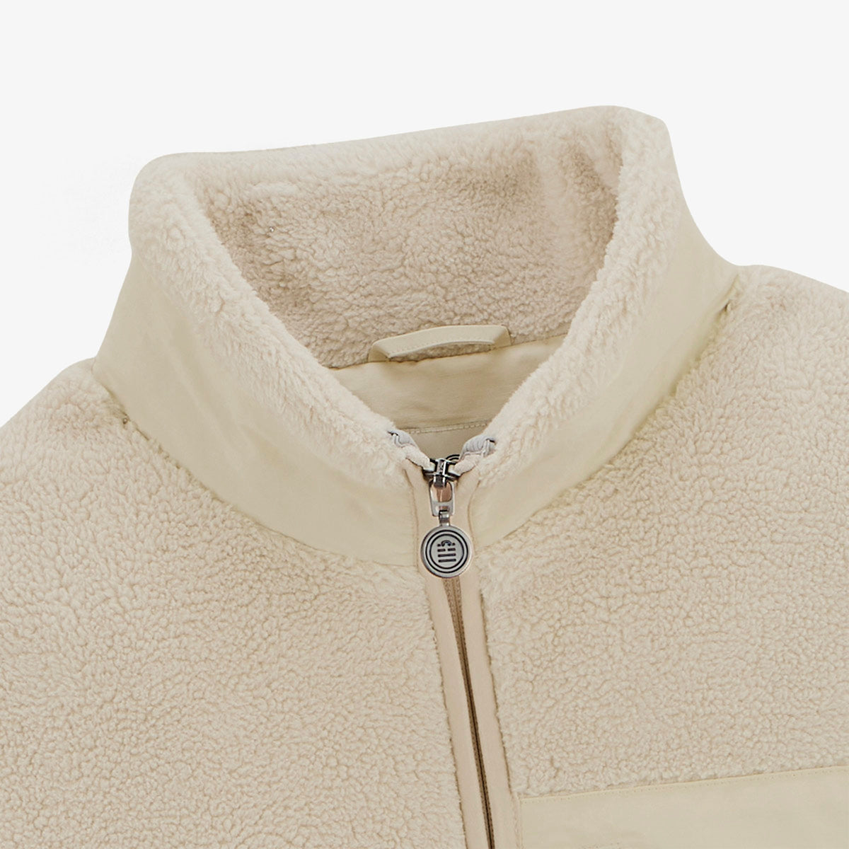 Ivory white sleeveless fleece jacket Montreal