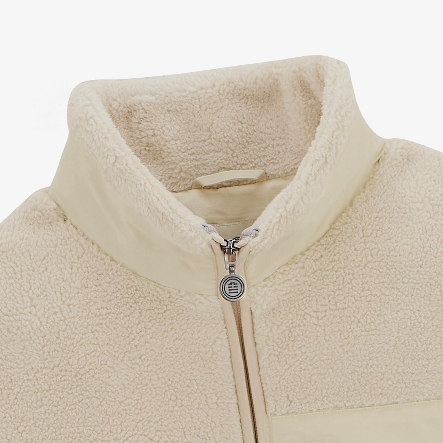 Ivory white sleeveless fleece jacket Montreal