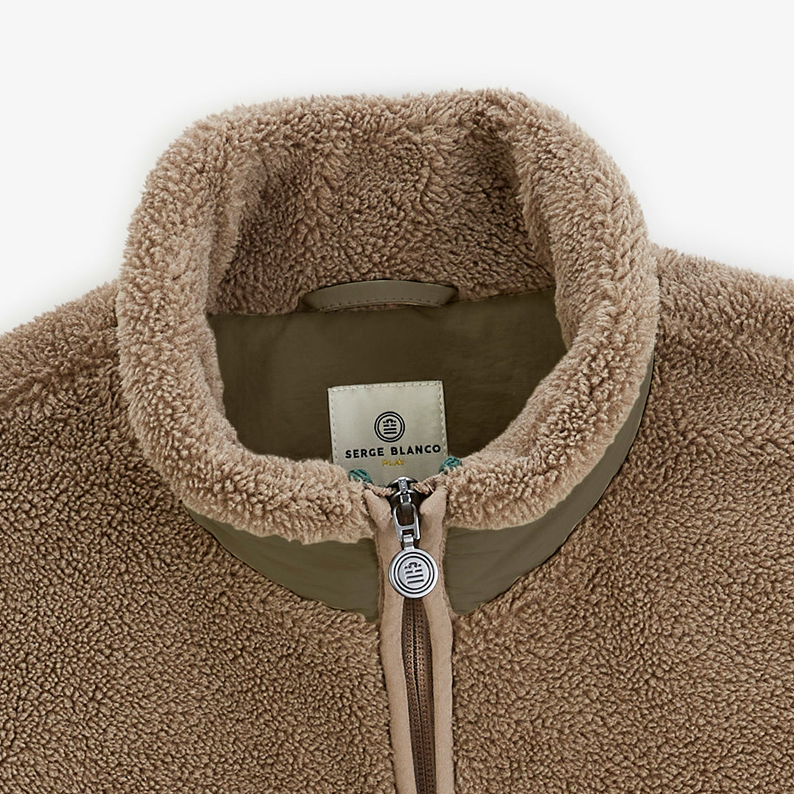 Gilet polaire sherpa Montréal sans manches beige cachemire SBPLAY