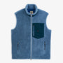 Gilet polaire sherpa sans manches bleu indigo Montréal SBPLAY