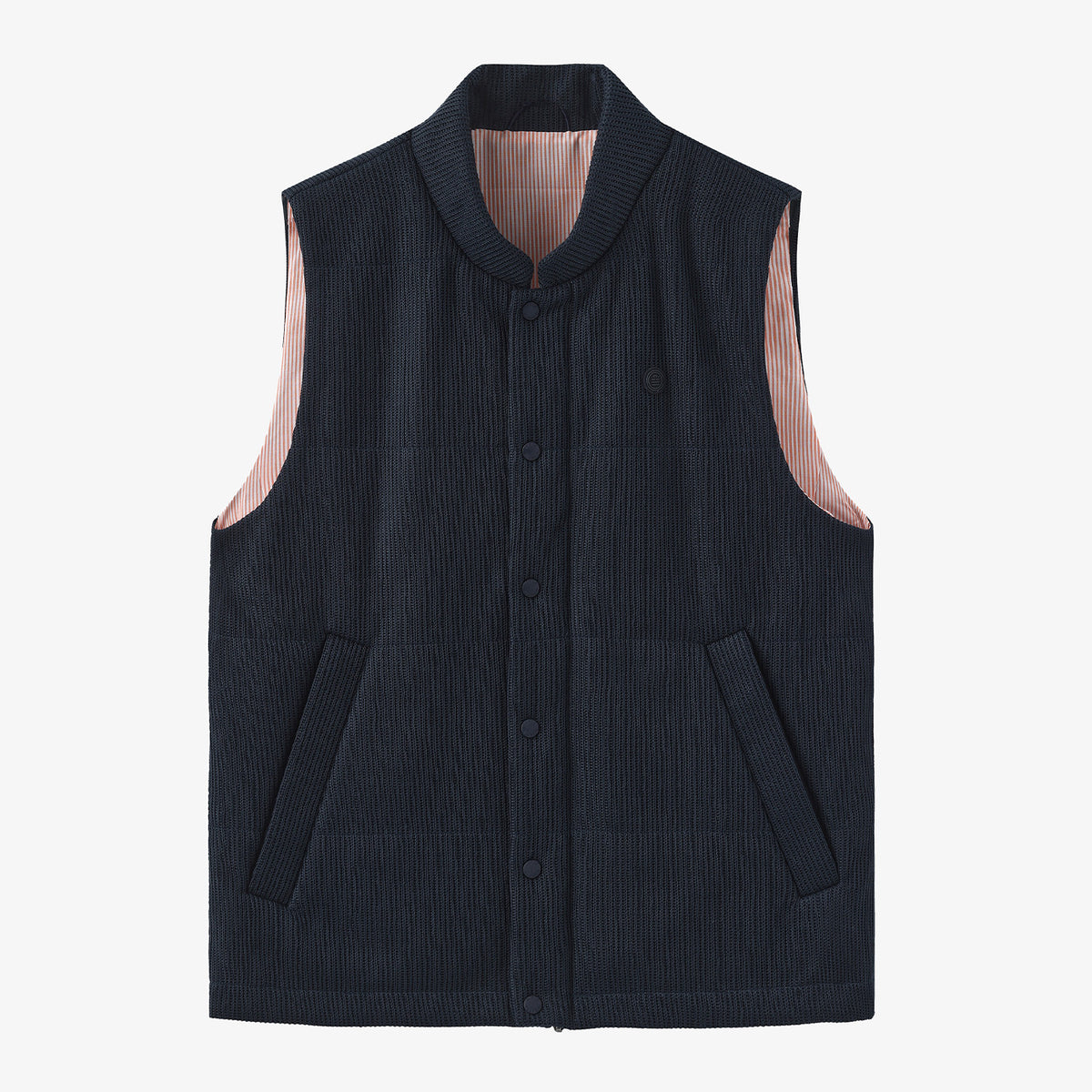 Gilet Donatien en maille dark navy