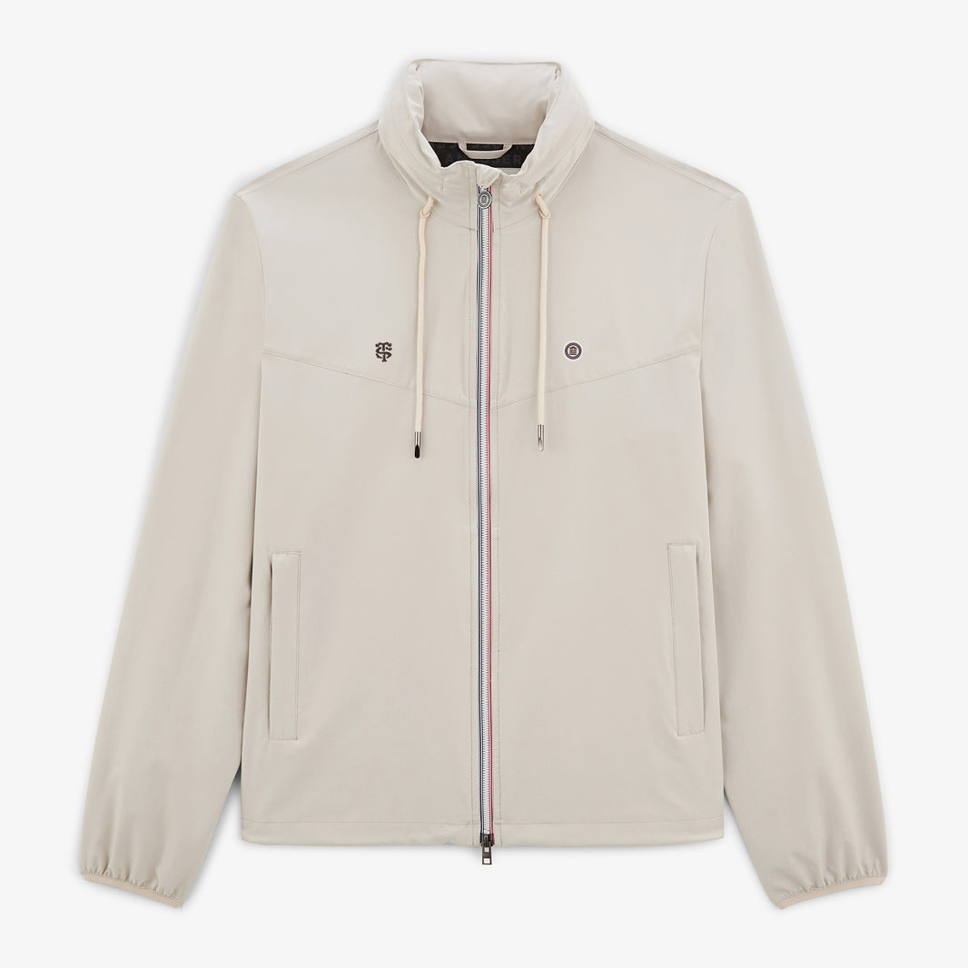 Giacca con cerniera e collo alto color bianco sporco Stormy Stade Toulousain