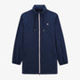 Long waterproof Storm jacket in denim blue