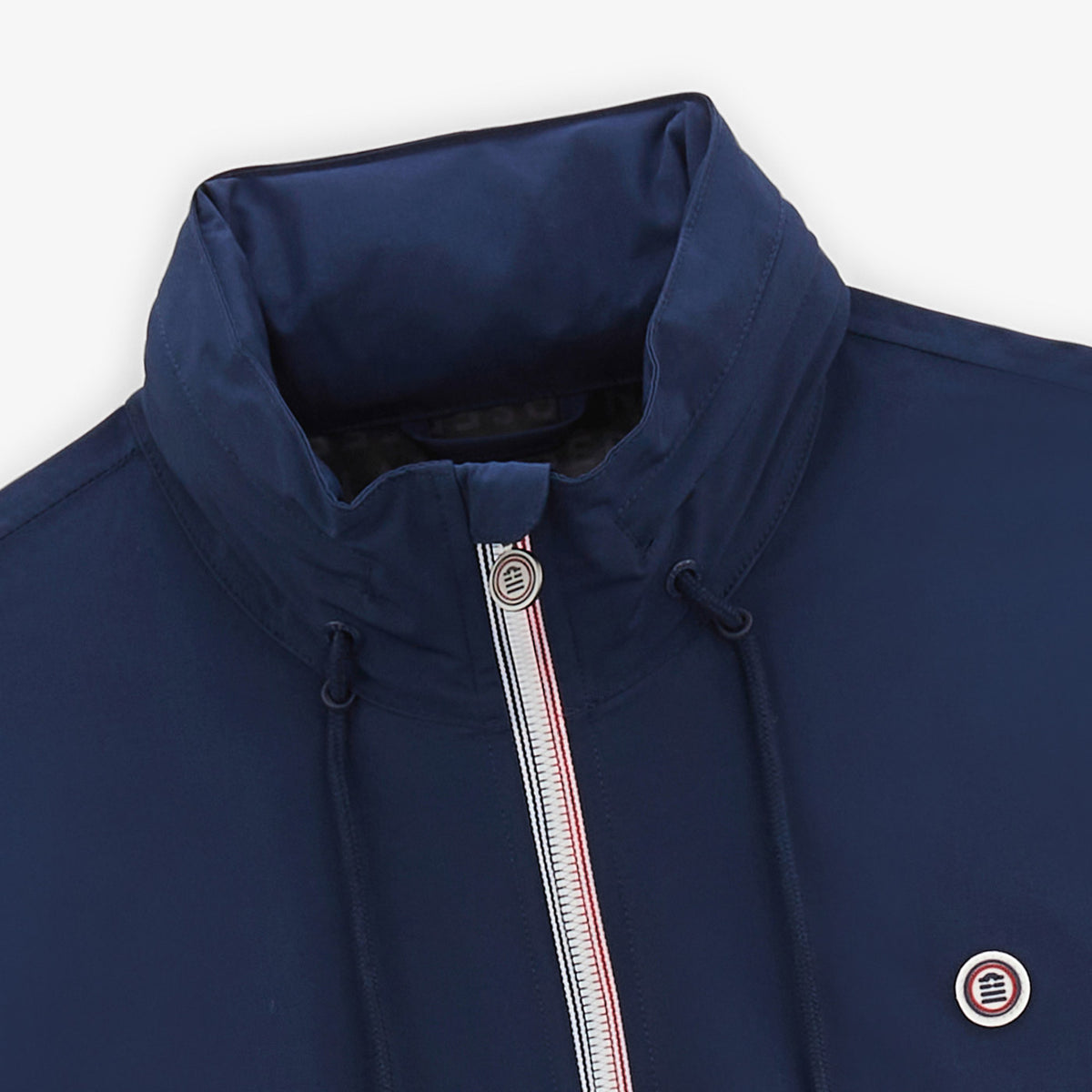 Long waterproof Storm jacket in denim blue