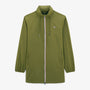 Long waterproof storm jacket in lime green