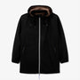 Parka déperlante à capuche doublée polaire noire Stormer RCT