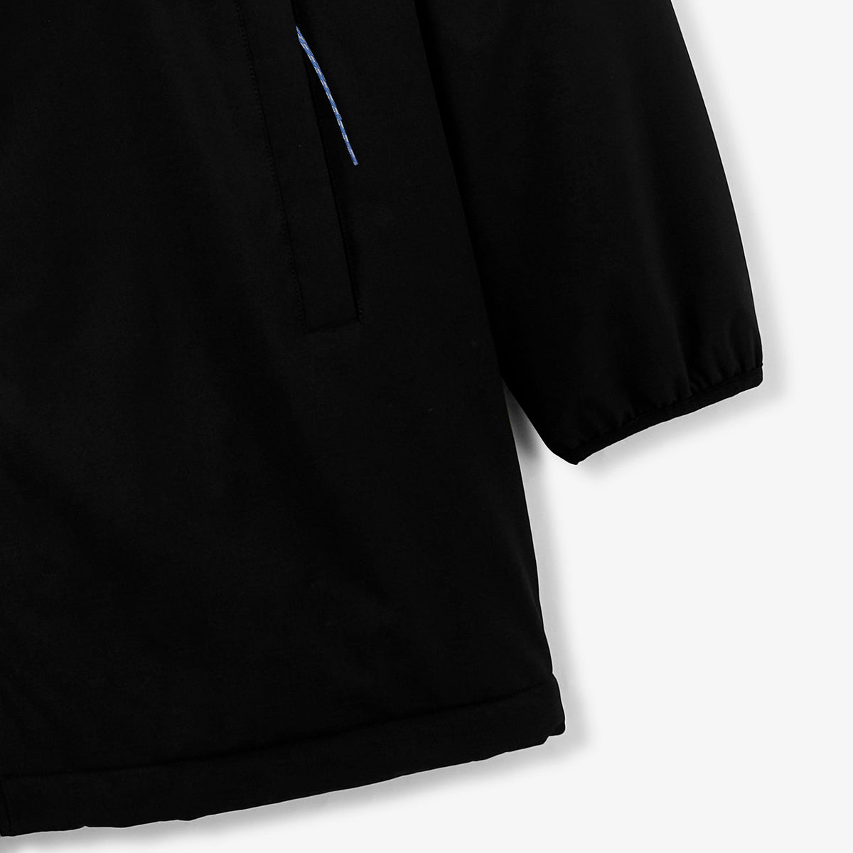 Parka déperlante à capuche doublée polaire noire Stormer RCT