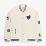 "FORZA TOLOSA" numbered Teddy jacket in off-white wool, Toulouse Football Club