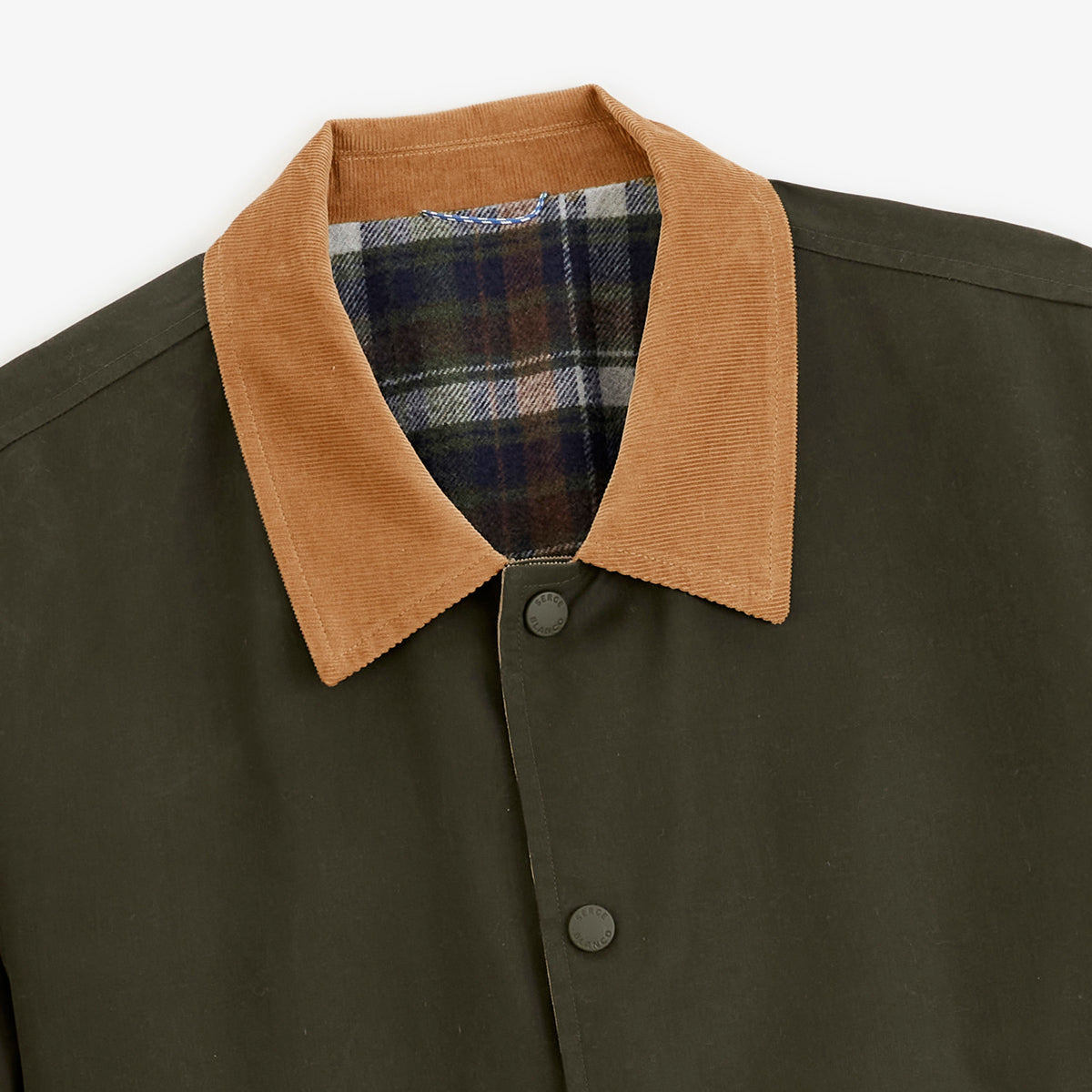 Blouson Dan déperlant col velours vert militaire SBPLAY
