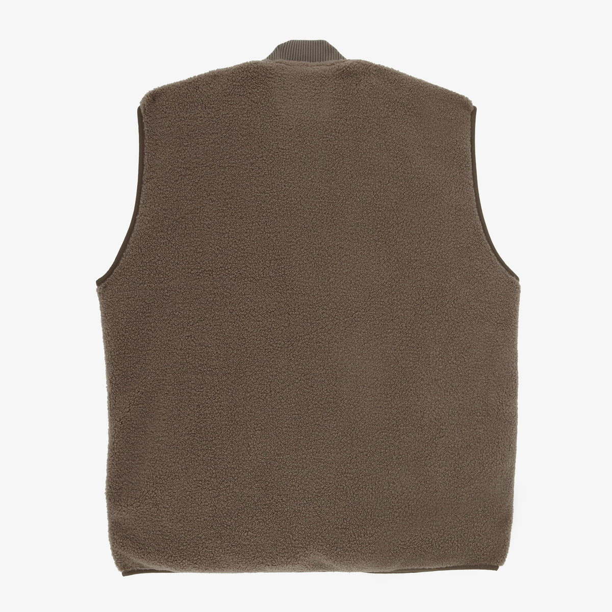 Gilet in pile senza maniche dello Stade Toulousain, modello Marcel, marrone con effetto scamosciato