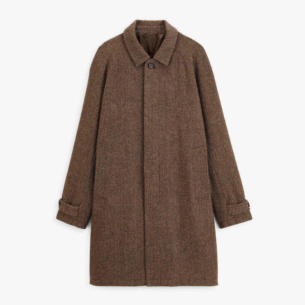 Manteau Dante chevron marron noyer