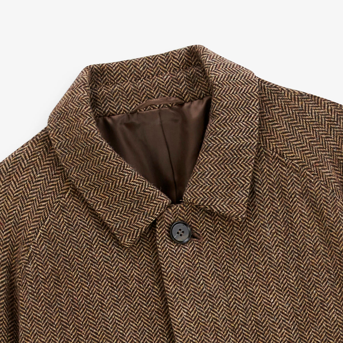 Manteau Dante chevron marron noyer