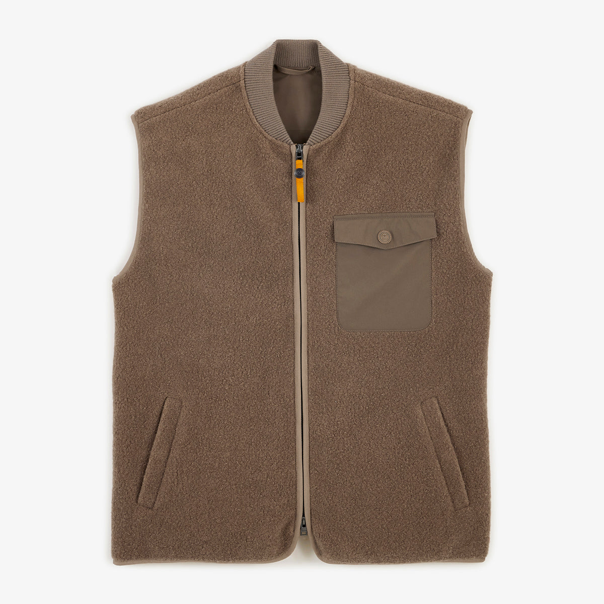 Gilet polaire Marcel sans manches beige travertin