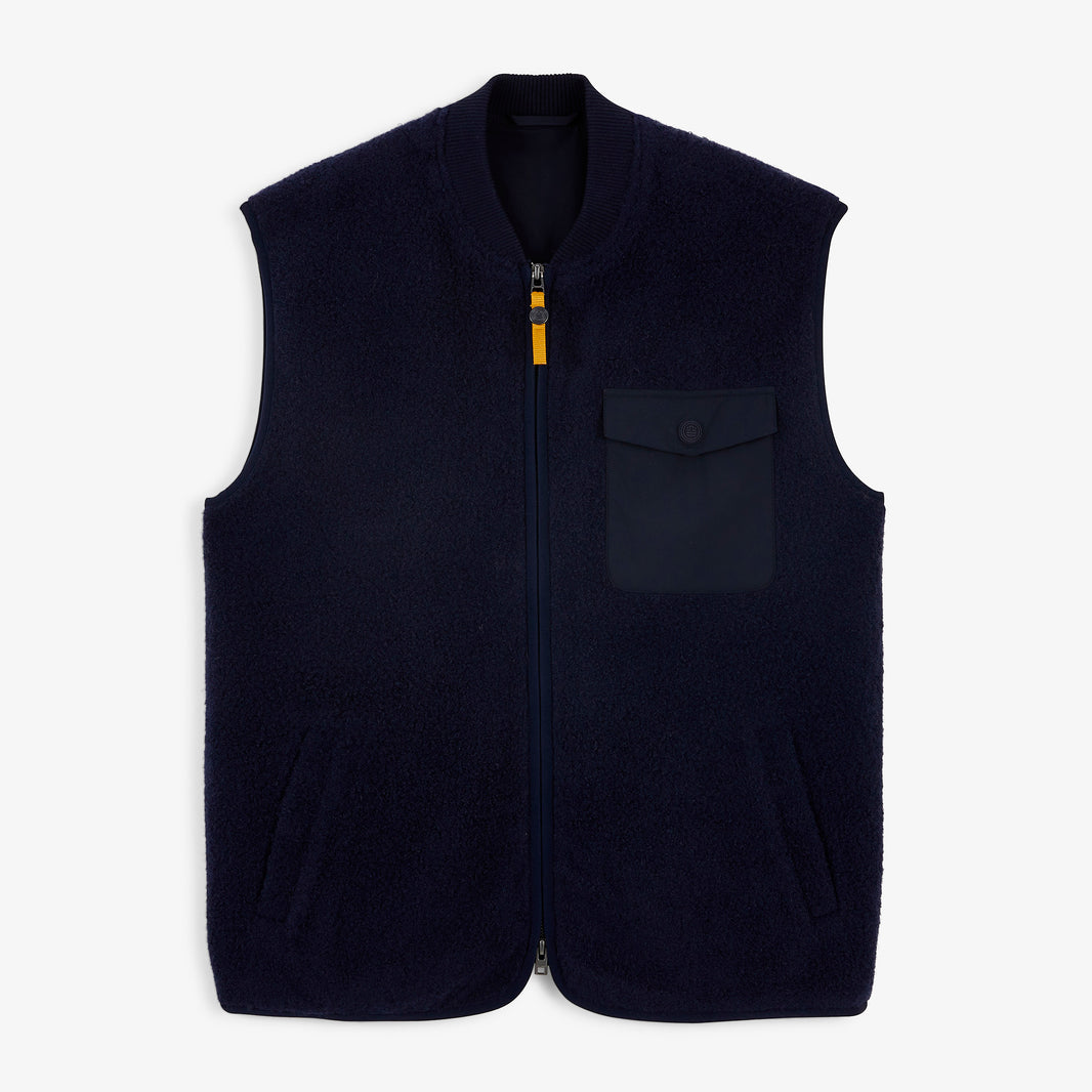 Gilet polaire Marcel sans manches bleu marine