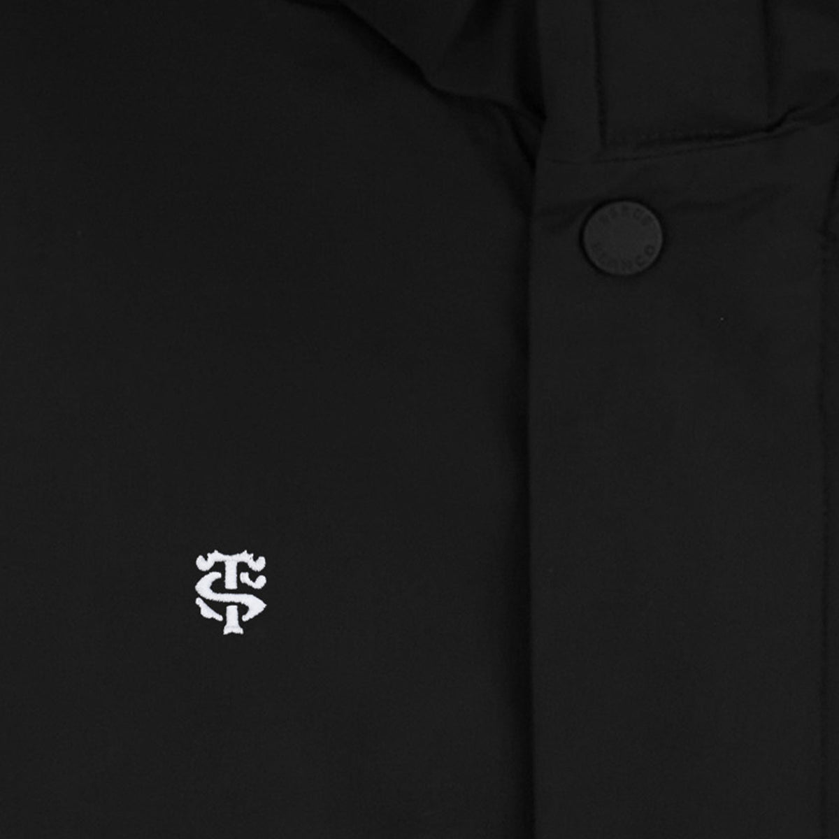 Parka impermeabile di media lunghezza con cappuccio nero Ethan Stade Toulousain SBPLAY