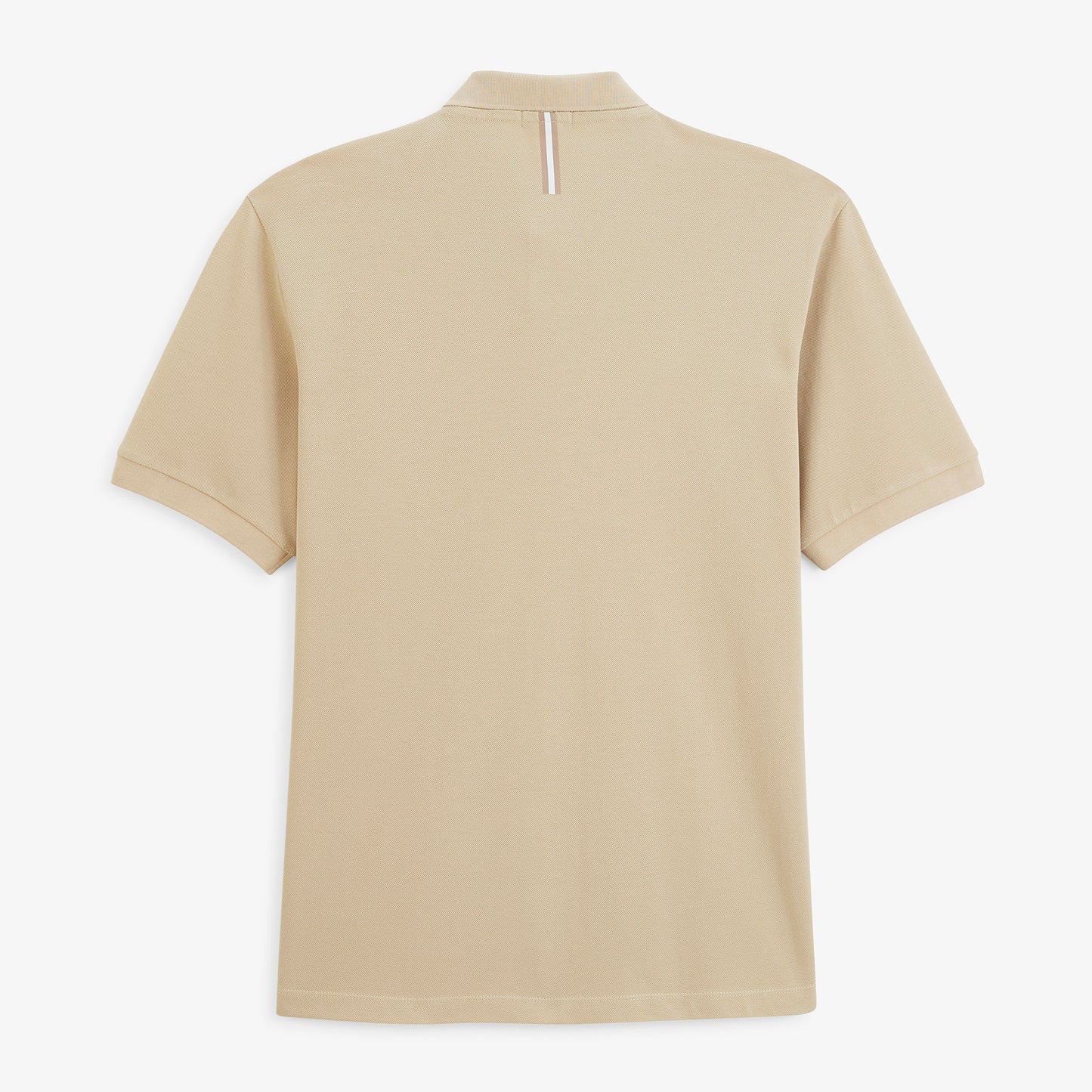 Polo piqué Lucas manches courtes en coton beige travertin