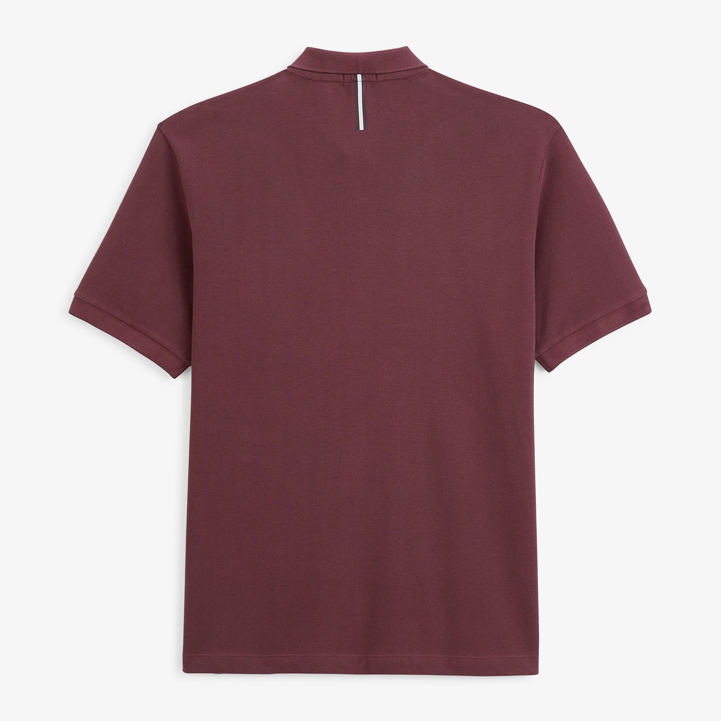 Polo piqué Lucas manches courtes en coton rouge vigne