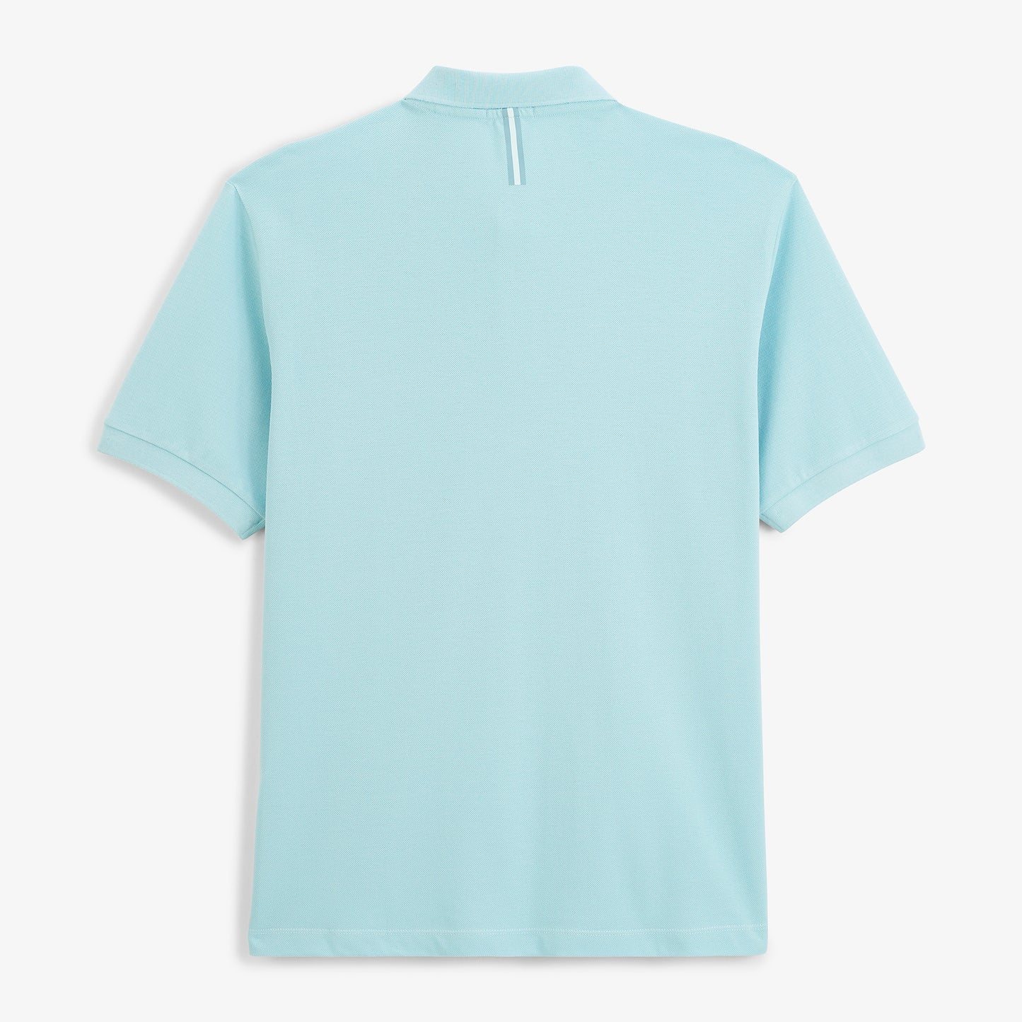 Polo piqué Lucas manches courtes en coton bleu brise