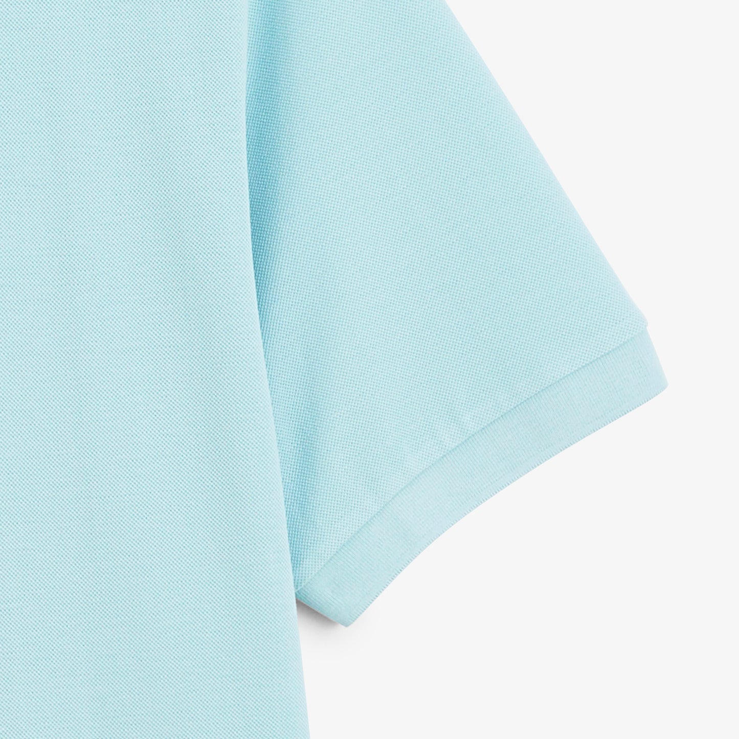 Polo piqué Lucas manches courtes en coton bleu brise