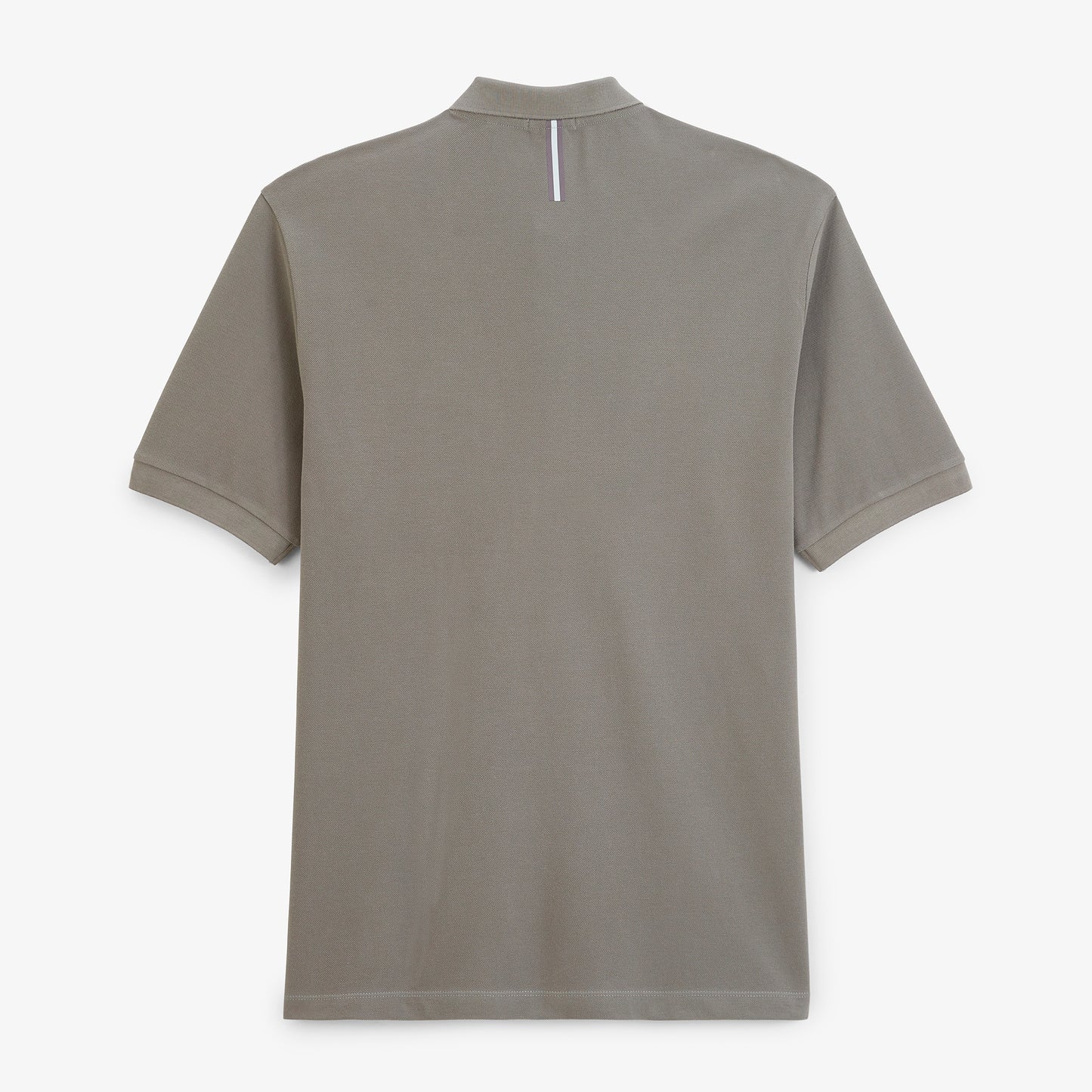 Polo piqué Lucas manches courtes en coton gris plume