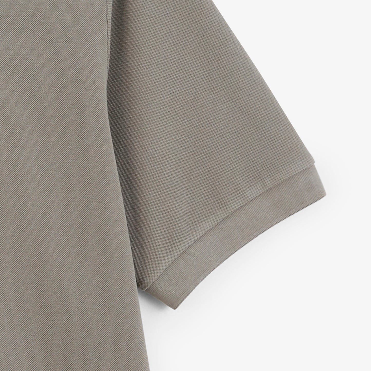 Polo piqué Lucas manches courtes en coton gris plume