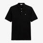 Polo piqué Lucas manches courtes en coton noir