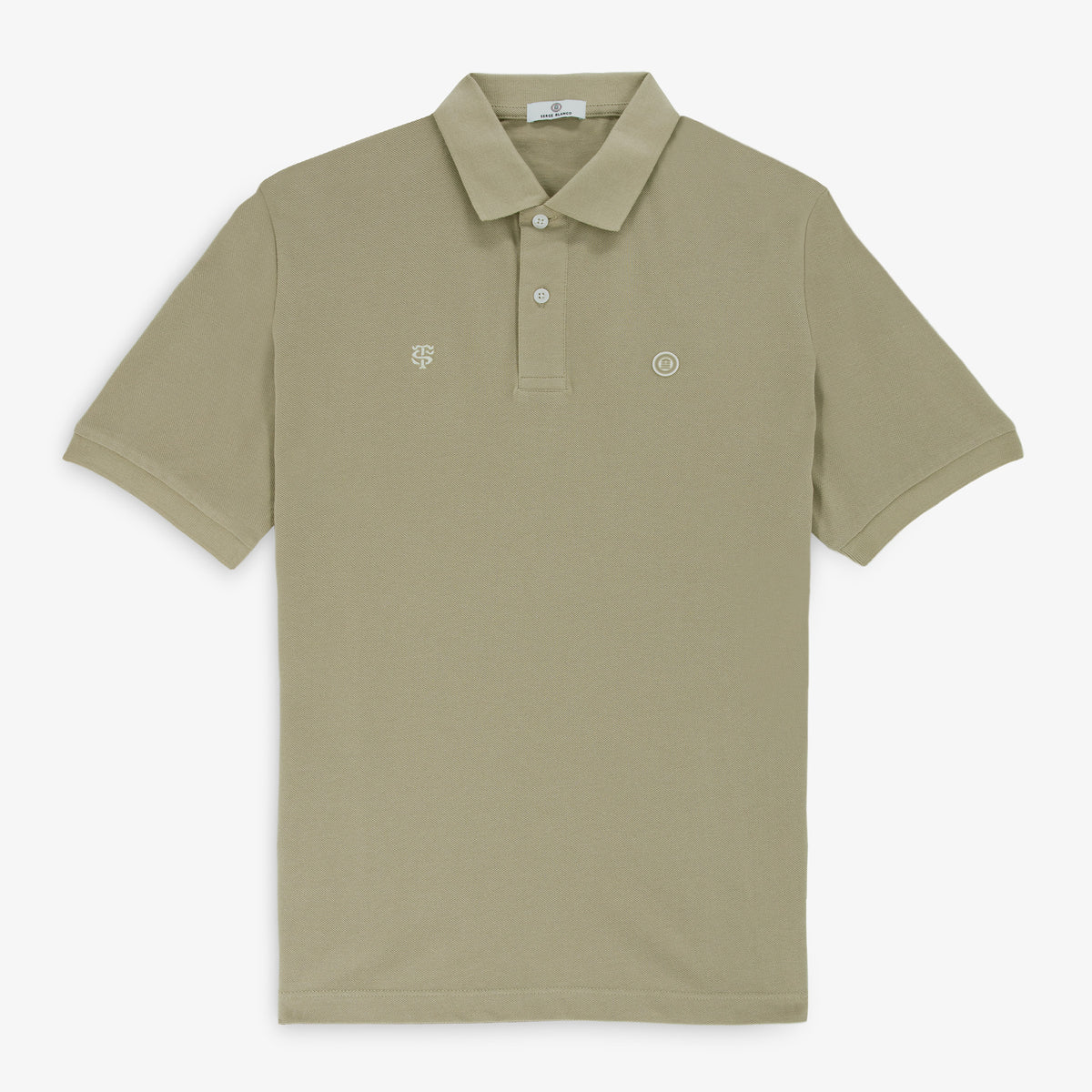Polo in piqué a maniche corte dello Stade Toulousain, 100% cotone, colore travertino, modello Lucas