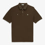 Polo in piqué a maniche corte dello Stade Toulousain, 100% cotone, marrone, modello Lucas