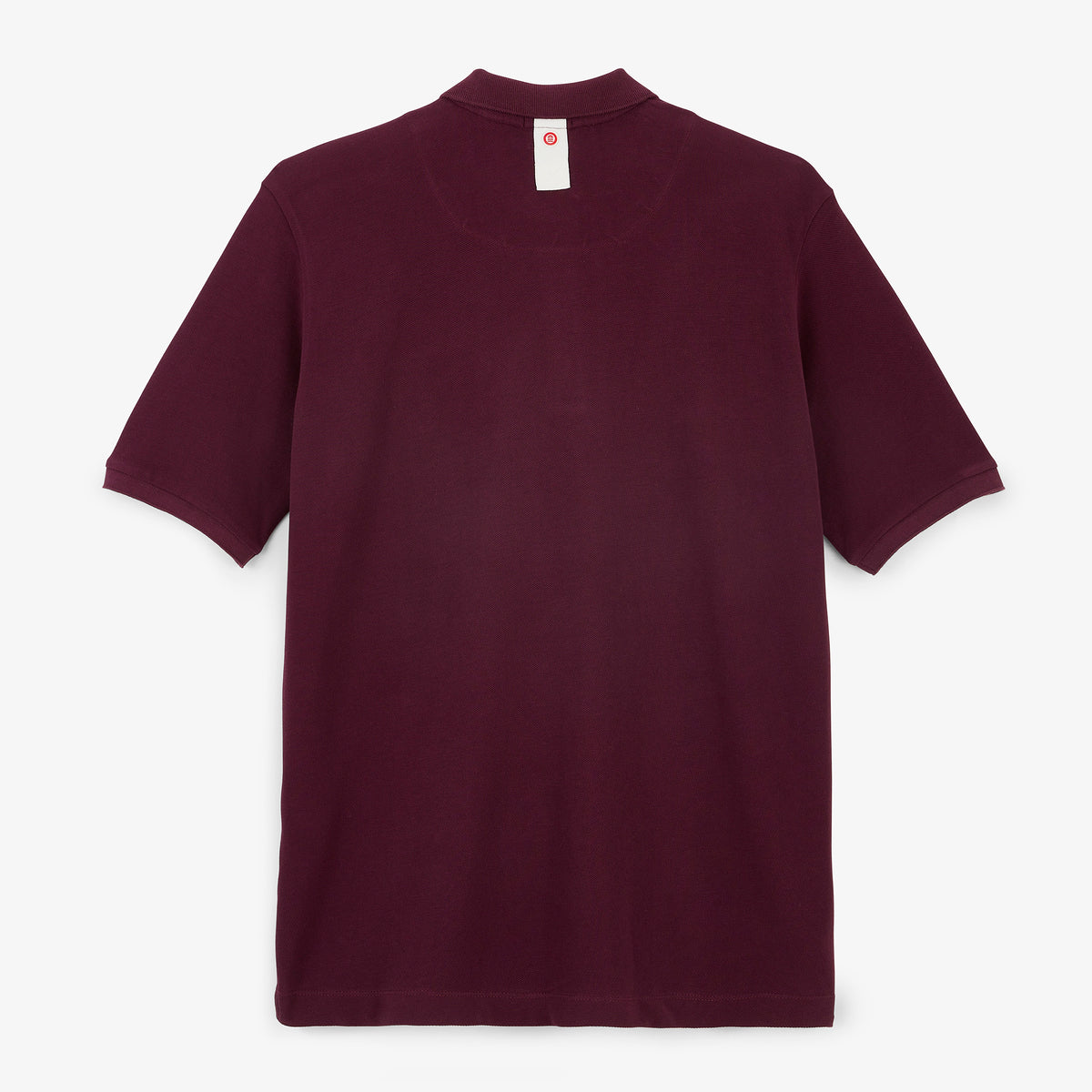 Polo piqué manches courtes en coton rouge vigne brodé Funky Animals