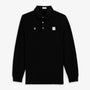 Polo da rugby da uomo a maniche lunghe Stade Toulousain, 100% cotone, nera, SBPLAY