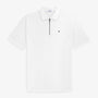 Polo Lino manches courtes en coton piqué blanc