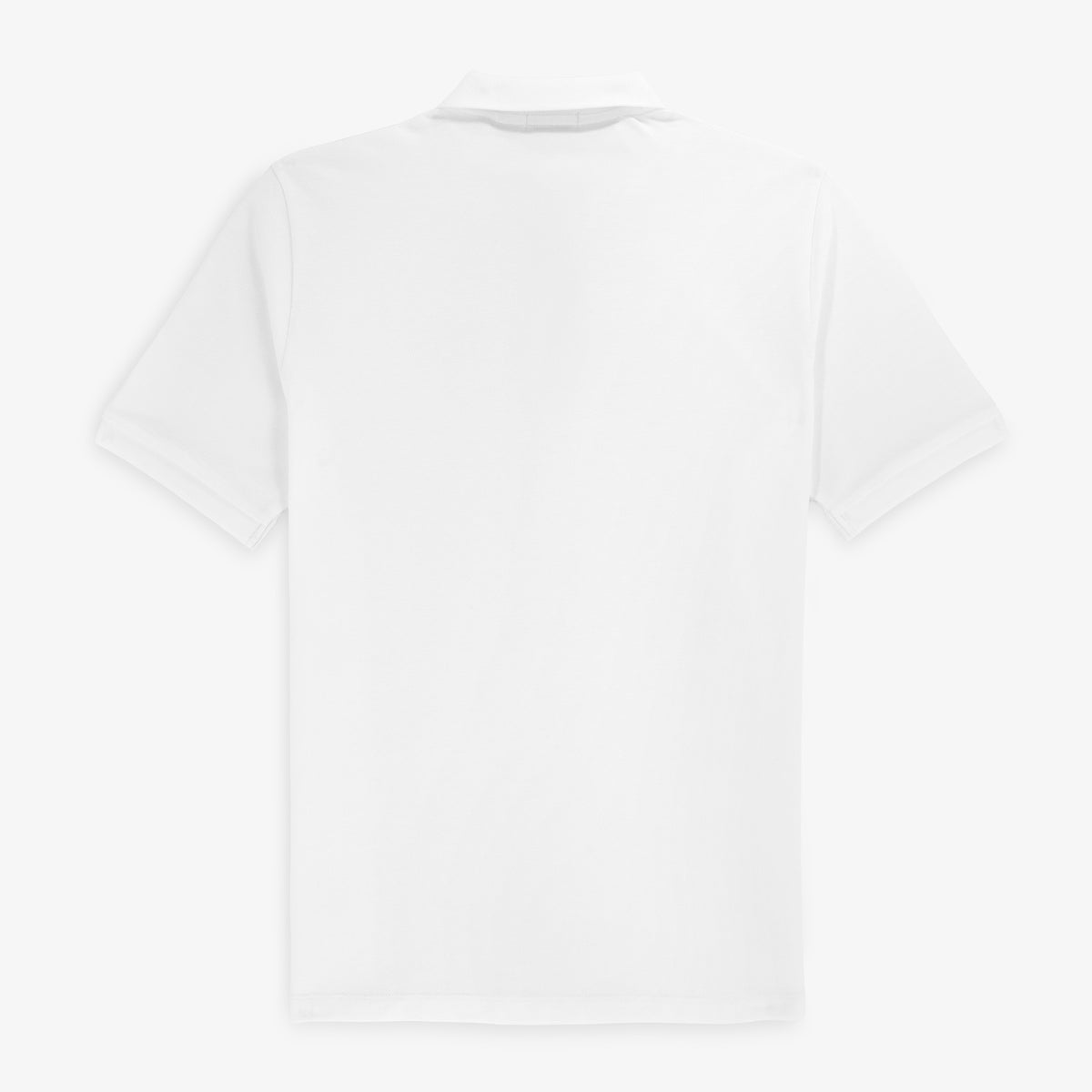Polo Lino manches courtes en coton piqué blanc
