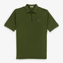 Polo Lino manches courtes en coton piqué kaki