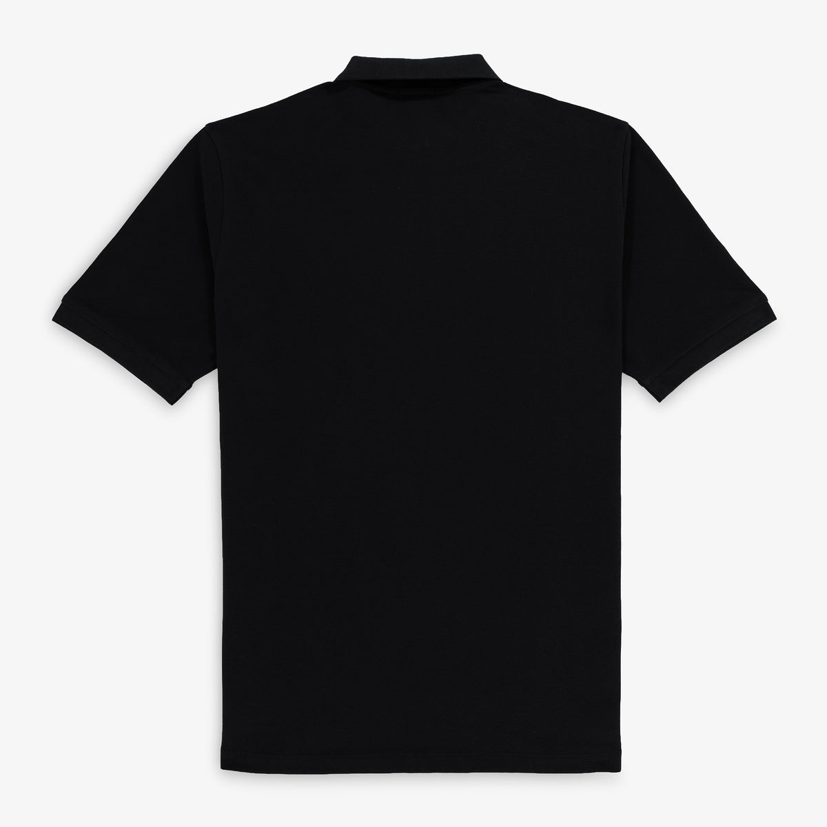 Polo Lino manches courtes en coton piqué noir