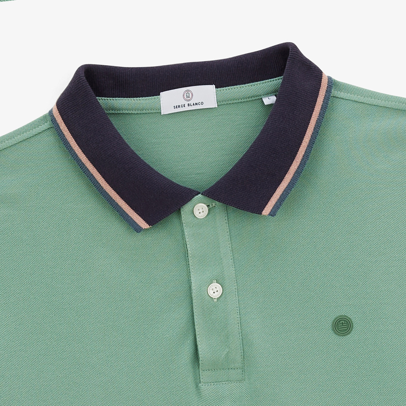 Laos almond pique polo shirt