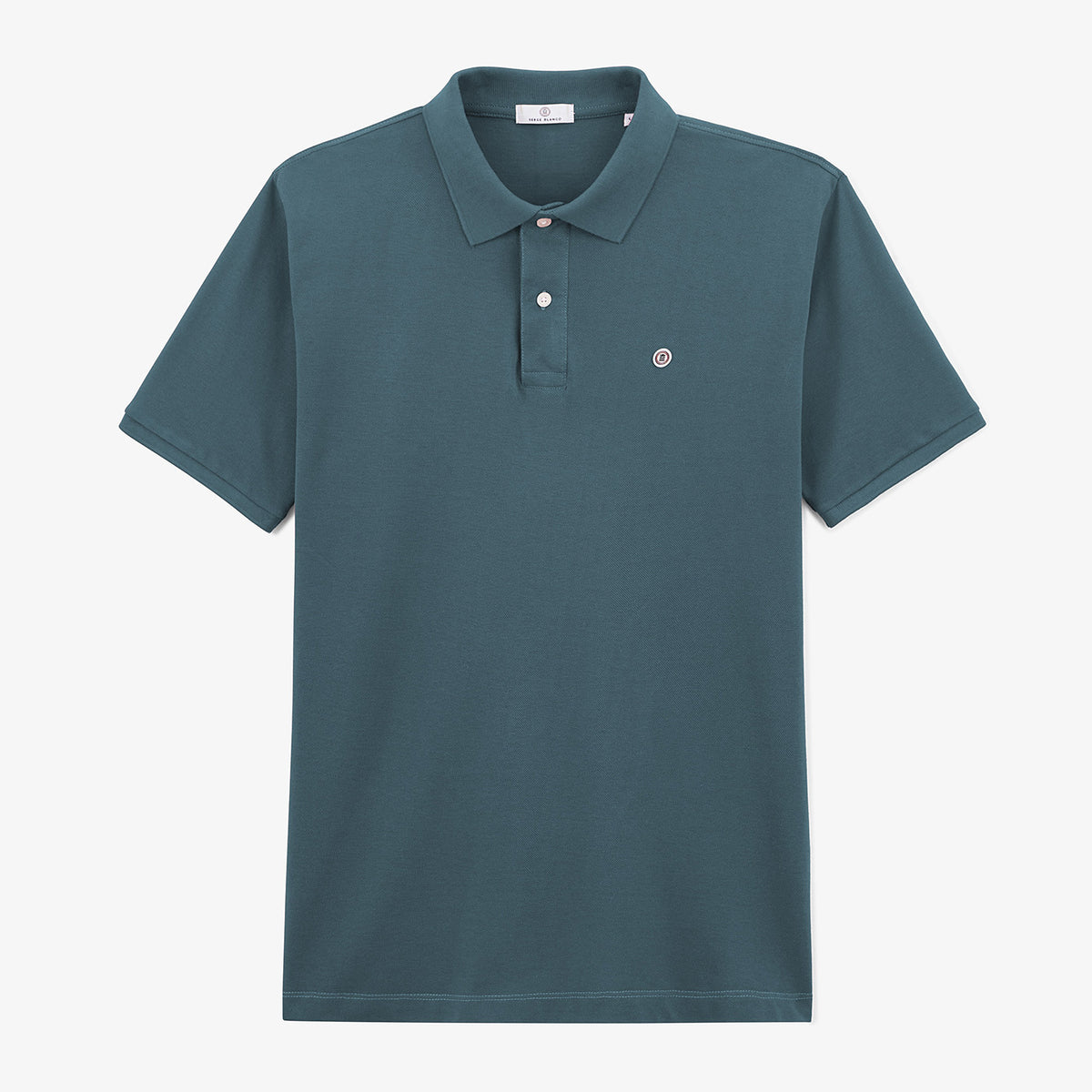 Lucas denim pique polo shirt