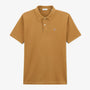Polo manches courtes en coton maille piquée Lucas jaune avoine