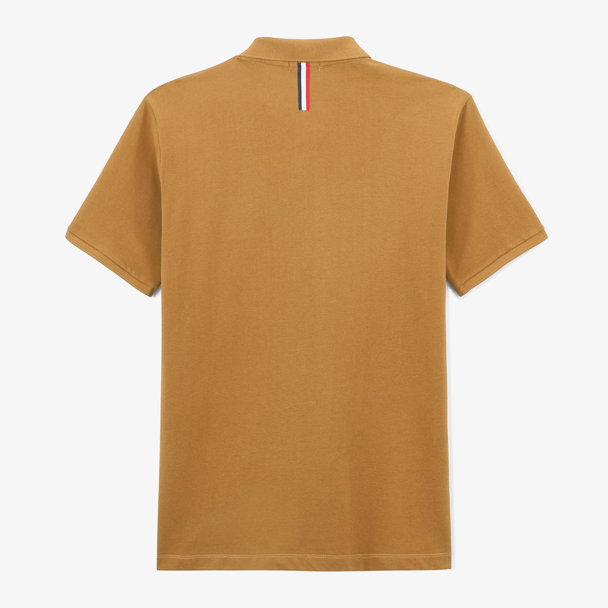 Polo manches courtes en coton maille piquée Lucas jaune avoine