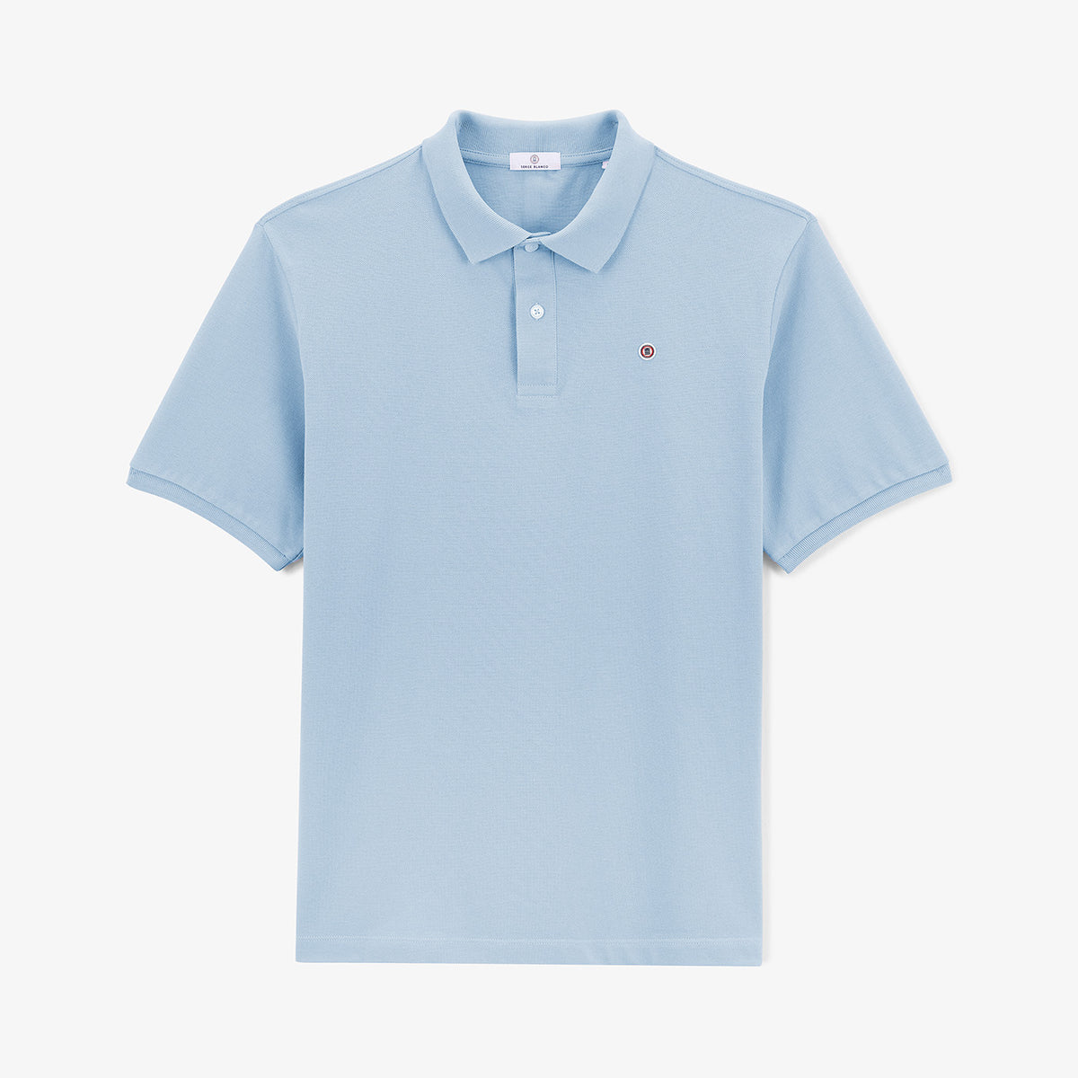 Lucas junior pique polo shirt in sky blue