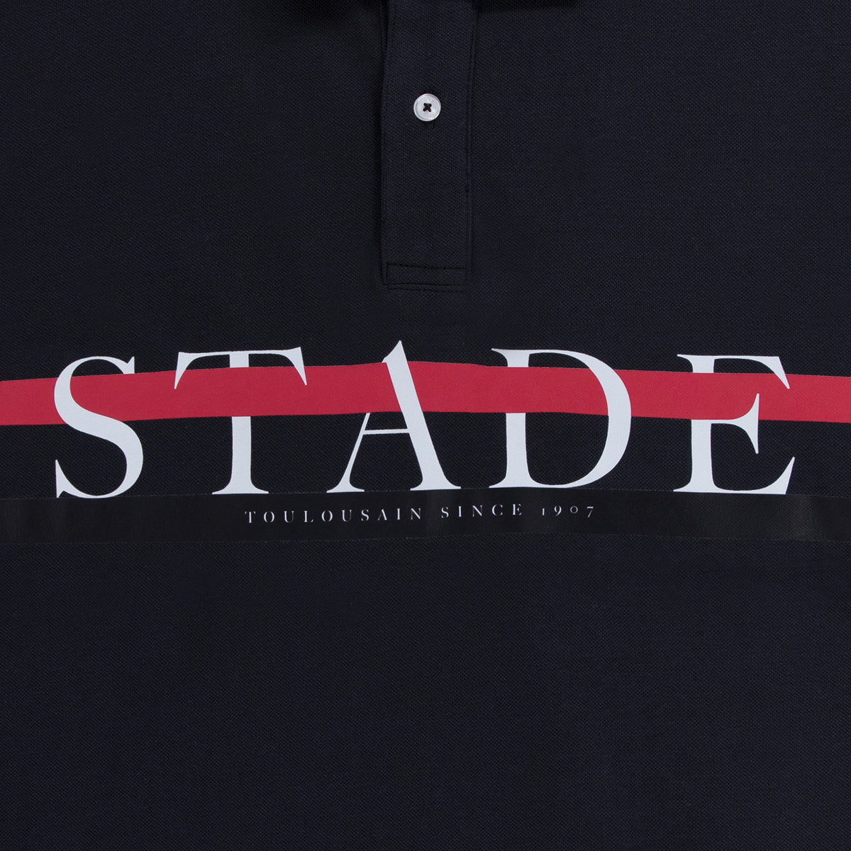 Polo manches courtes maille piquée 100% coton noir Stade Toulousain