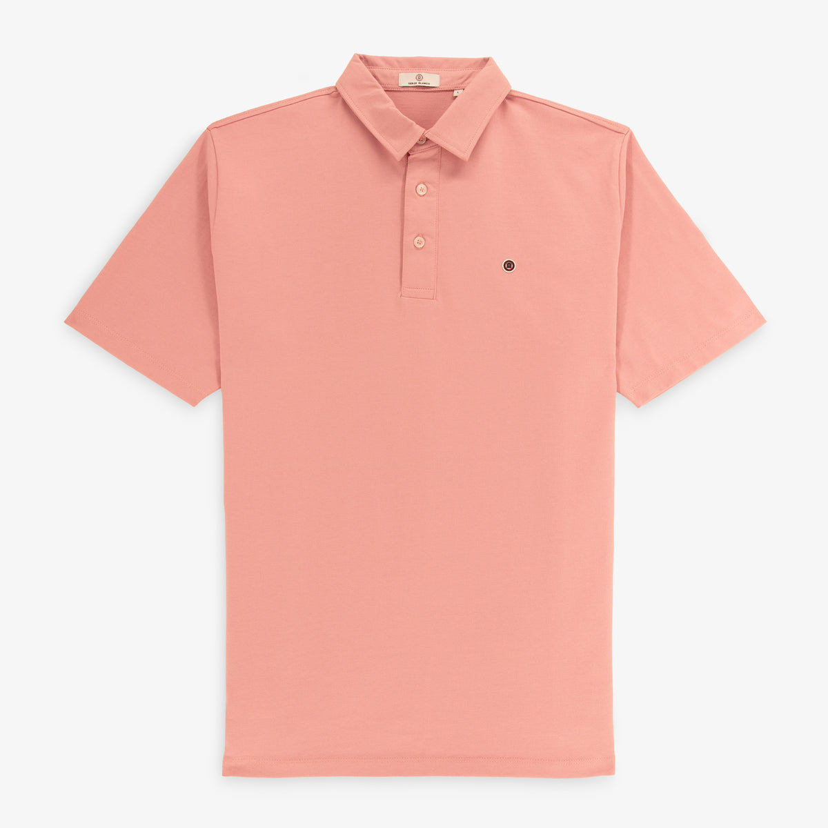 Polo manches courtes en jersey de coton rose