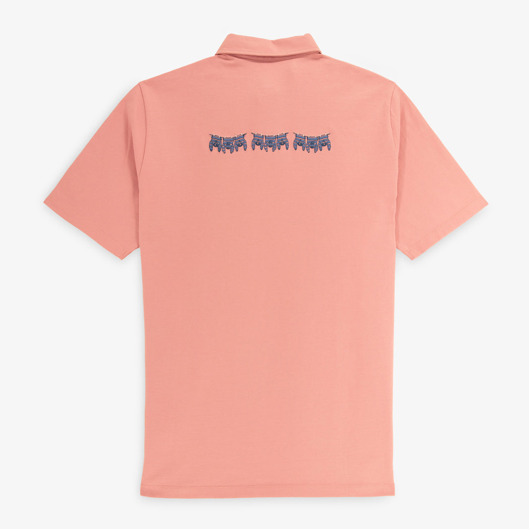 Polo manches courtes en jersey de coton rose