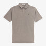 Polo manches courtes en jersey de coton gris chiné