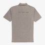 Polo manches courtes en jersey de coton gris chiné